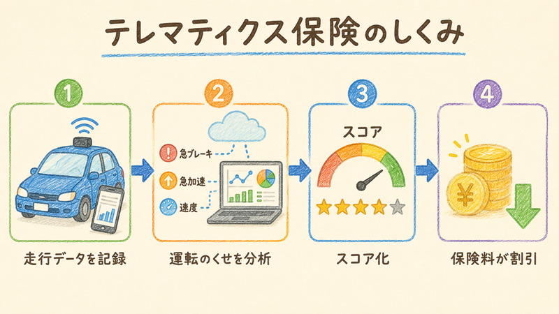 テレマティクス保険の仕組みの説明